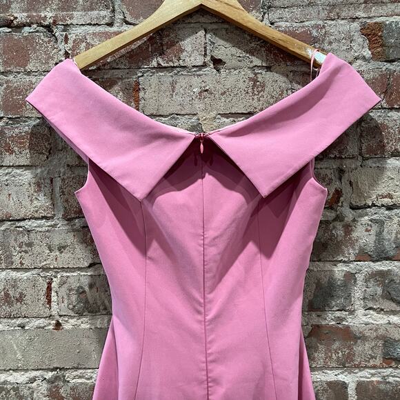 Finders Keepers Pink Off The Shoulder Mae Midi Dress Size 4 Small - Picture 6 of 7